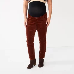 Maternity Sonoma Goods For Life® Belly Panel Corduroy Straight-Leg Ankle Pants -Sonoma Goods Shop 5665437 ALT2