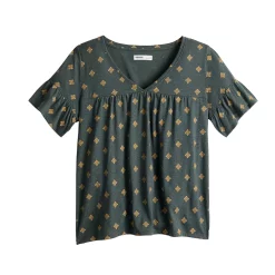 Women's Sonoma Goods For Life® Ruffled Babydoll Top -Sonoma Goods Shop 5665750 ALT5