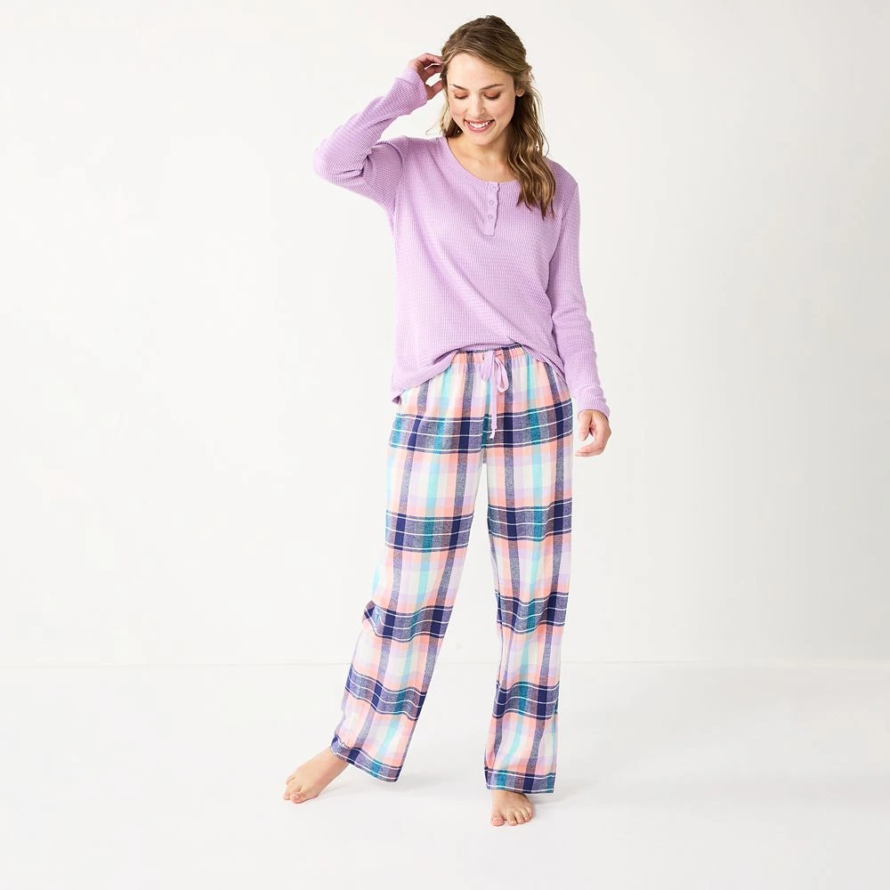Women's Sonoma Goods For Life® Flannel Pajama Pants & Pajama Top Sleep Set 1 Women's Sonoma Goods For Life® Flannel Pajama Pants & Pajama Top Sleep Set