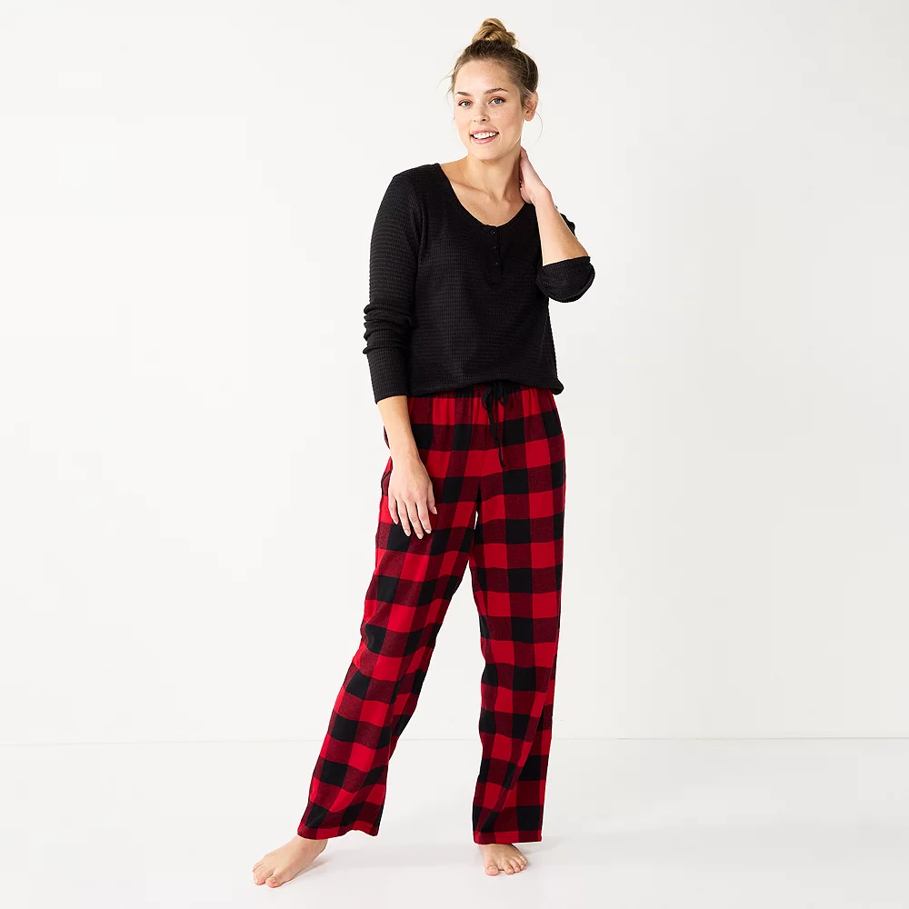 Women's Sonoma Goods For Life® Flannel Pajama Pants & Pajama Top Sleep Set 2 Women's Sonoma Goods For Life® Flannel Pajama Pants & Pajama Top Sleep Set - Image 2