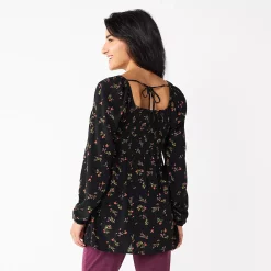 Maternity Sonoma Goods For Life® Smocked Bodice Empire Top -Sonoma Goods Shop 5686595 ALT