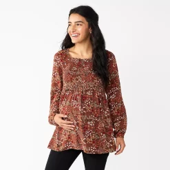 Maternity Sonoma Goods For Life® Smocked Bodice Empire Top -Sonoma Goods Shop 5686595 Multi Floral