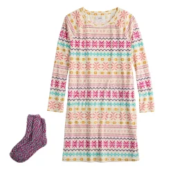 Women's Sonoma Goods For Life® 2-pc. Long Sleeve Crewneck Sleepshirt & Socks Set 15 Women's Sonoma Goods For Life® 2-pc. Long Sleeve Crewneck Sleepshirt & Socks Set -Sonoma Goods Shop 5690614 ALT5