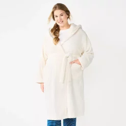 Plus Size Sonoma Goods For Life® Hooded Plush Long Robe
