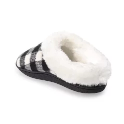 Women's Sonoma Goods For Life® Faux Fur Buffalo Plaid Clog Slippers -Sonoma Goods Shop 5697310 ALT2