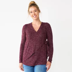 Maternity Sonoma Goods For Life® Nursing Wrap Top -Sonoma Goods Shop 5703650 Burgundy