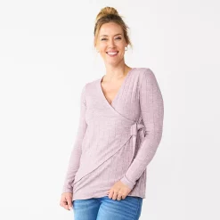 Maternity Sonoma Goods For Life® Nursing Wrap Top -Sonoma Goods Shop 5703650 Plum