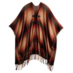 Women's Sonoma Goods For Life® Fireplace Plaid Topper with Toggles -Sonoma Goods Shop 5831811 ALT2