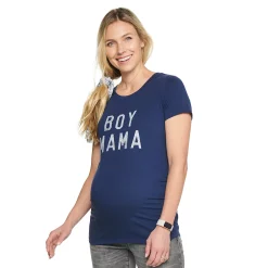Maternity Sonoma Goods For Life® Fitted Crewneck Graphic Tee -Sonoma Goods Shop 6120299 Boy Mama Graphic