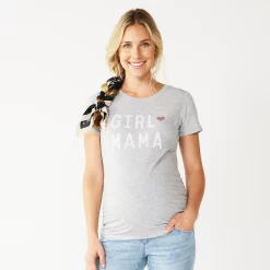 Maternity Sonoma Goods For Life® Fitted Crewneck Graphic Tee -Sonoma Goods Shop 6120299 Girl Mama Graphic