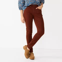 Women's Sonoma Goods For Life® Curvy High-Waisted Skinny Jeans -Sonoma Goods Shop 6120421 Velvet Wine