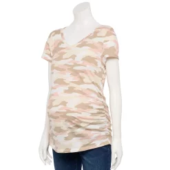 Maternity Sonoma Goods For Life® Essential V-Neck Tee -Sonoma Goods Shop 6120474 Neutral Camo