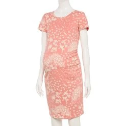 Maternity Sonoma Goods For Life® Everyday T-Shirt Dress -Sonoma Goods Shop 6120641 Pink Floral