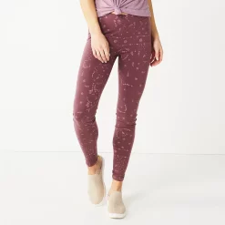 Women's Sonoma Goods For Life® Midrise Leggings -Sonoma Goods Shop 6120748 Plum Geo Floral